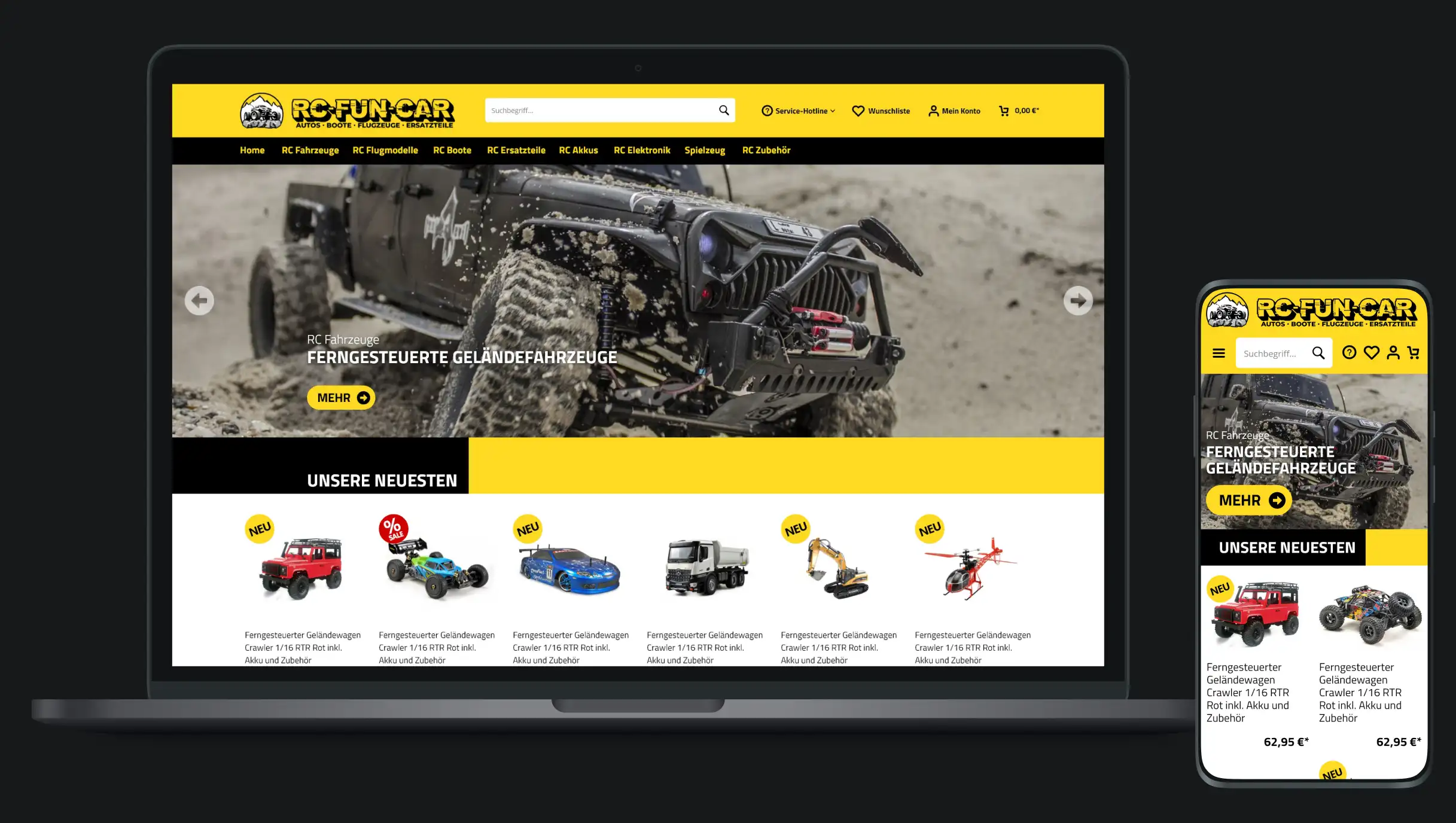 wizualizacja sklepu rcfuncar