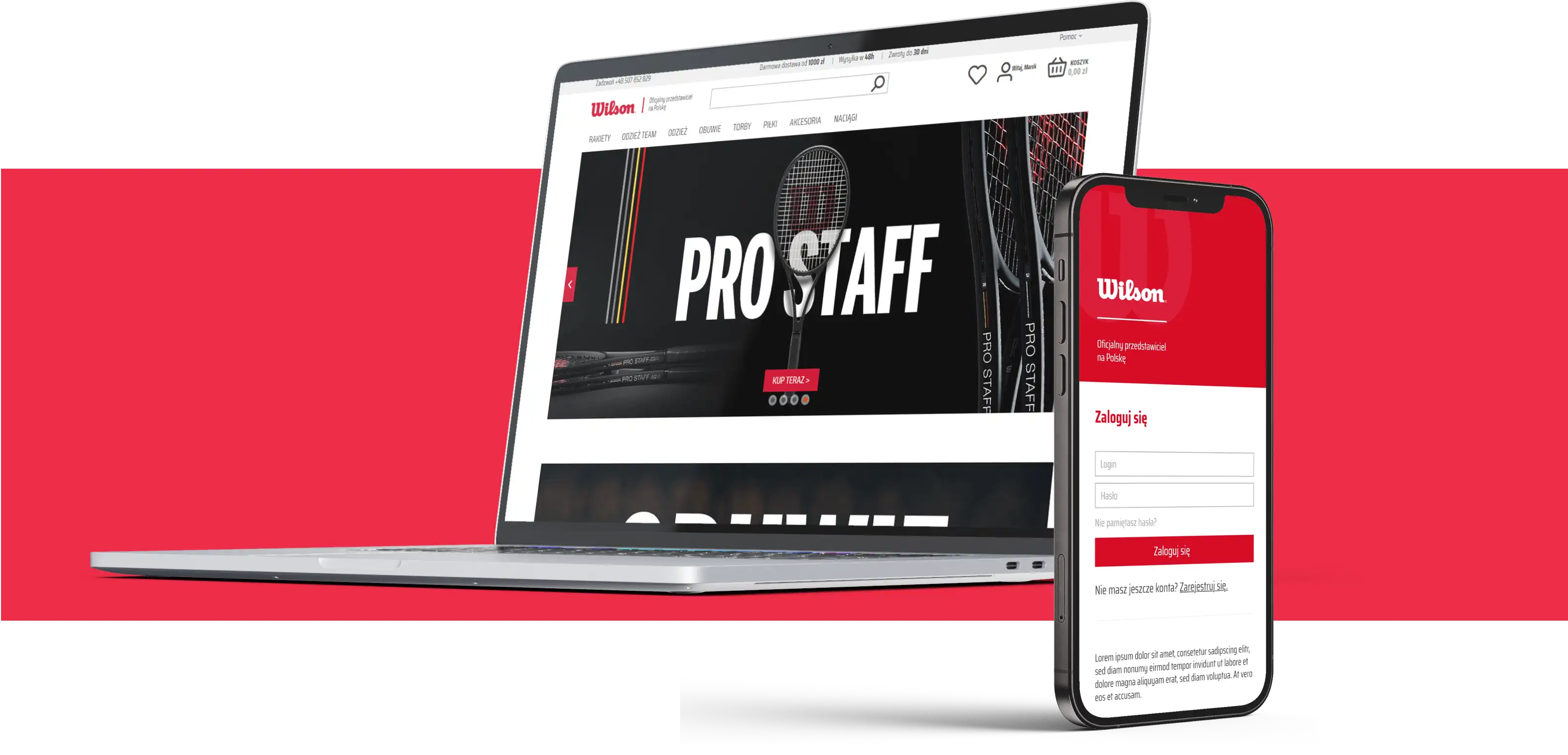 Wilson wersja desktop i mobile